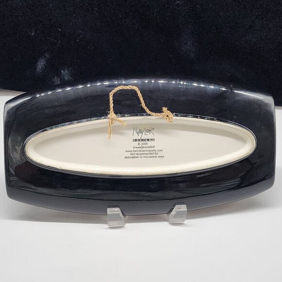 Naylor Designs Ceramic Cat Hanging Plate Black Background Colorful 2005 VTG - Picture 3 of 13